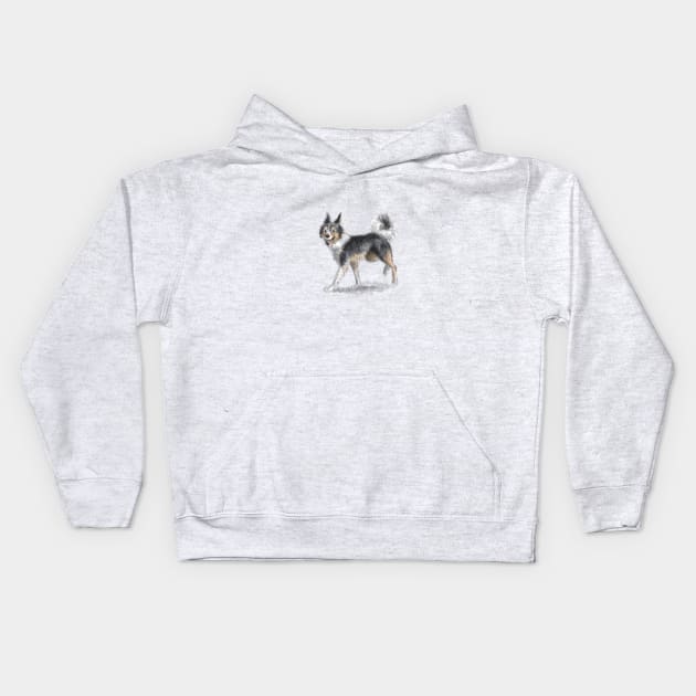 Border Collie Dog Kids Hoodie by Elspeth Rose Design